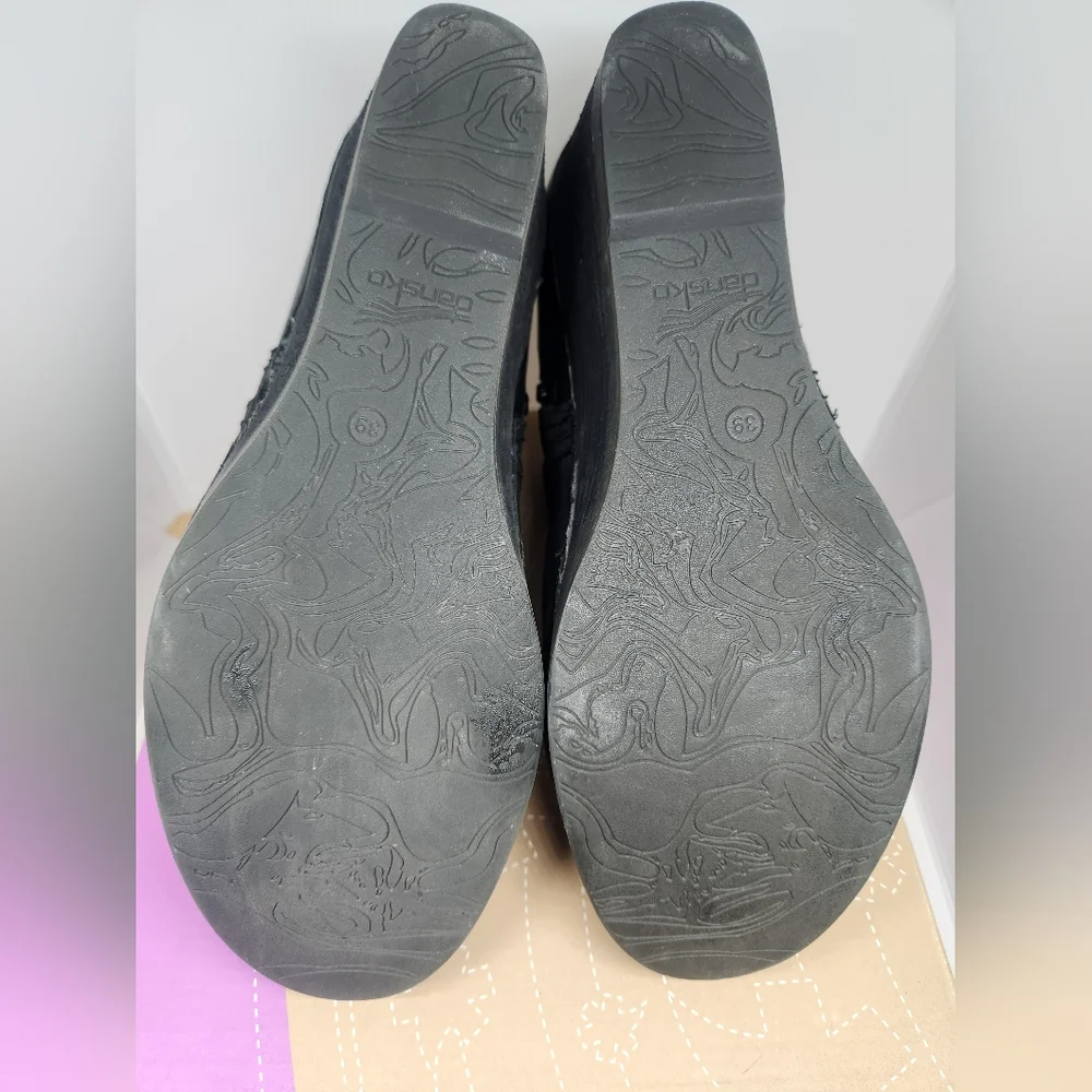 Dansko Shirley Nubuck Black Sz 39 - Picture 7 of 9